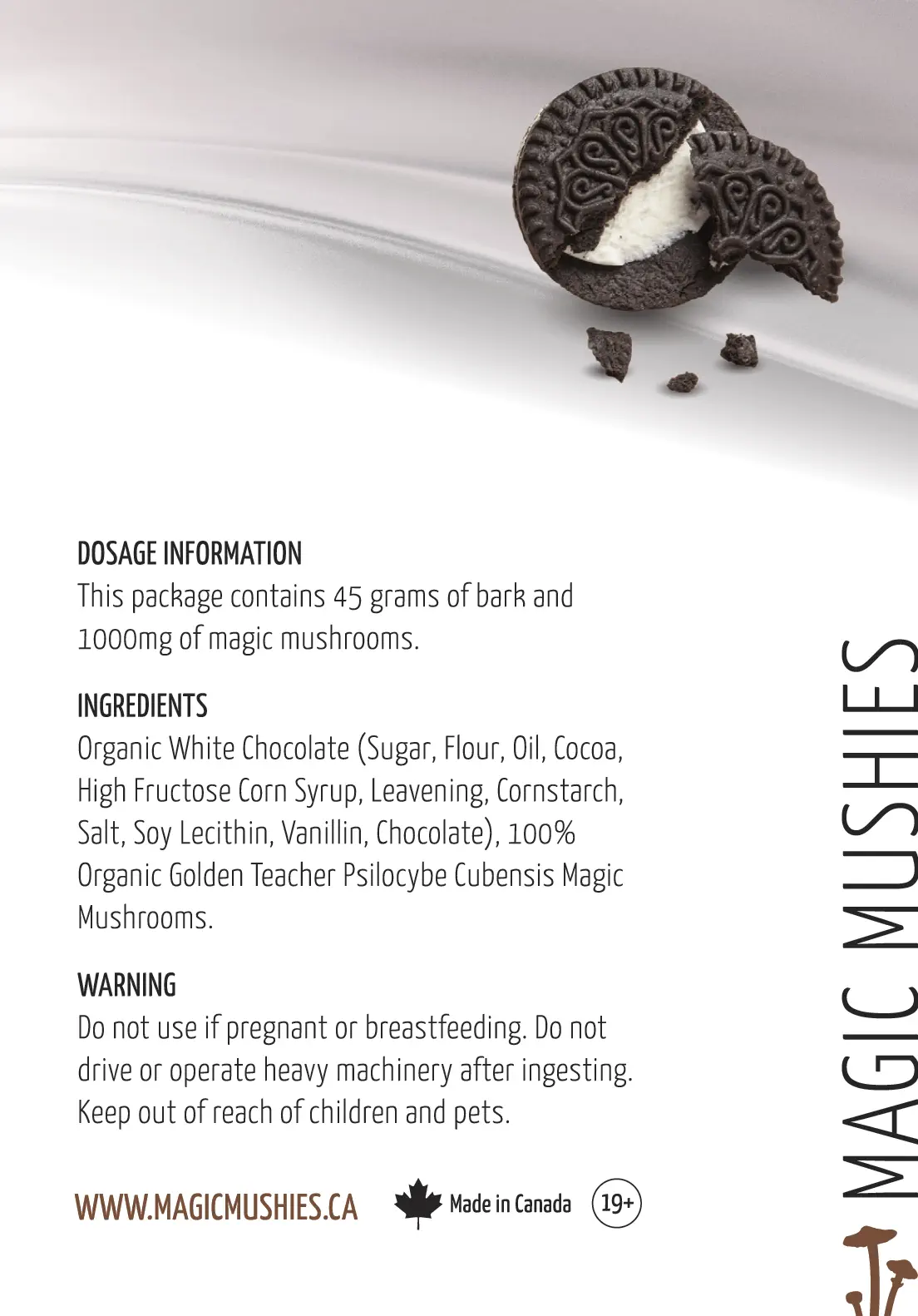 Cookies and Cream White Chocolate Magic Mushies