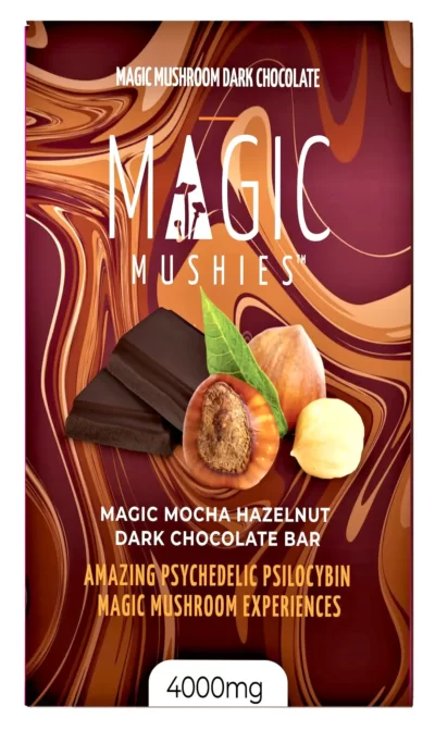 Magic Mushroom Magic Mocha Dark Chocolate Bar Box Front