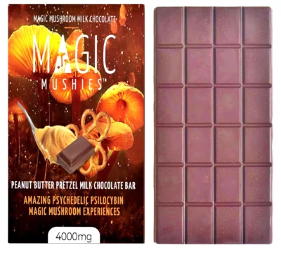 Magic Mushroom Peanut Butter Pretzel Bar Box