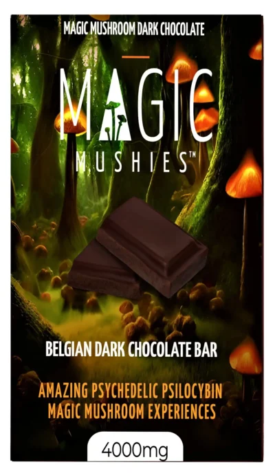 Magic Mushrtoom Belgian Dark Chocolate Bar Box Front