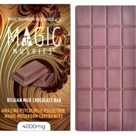 magic mushroom milk chocolate bar box front - Magic Mushies