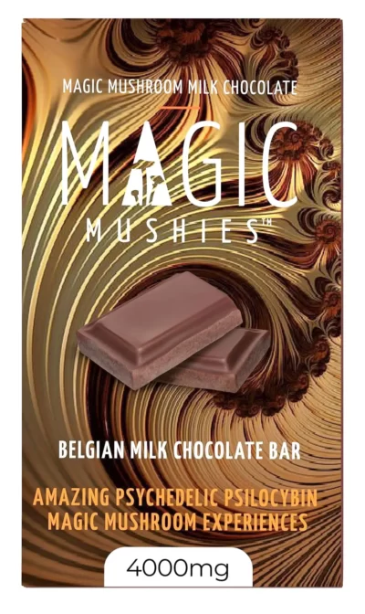 magic mushroom milk chocolate bar front