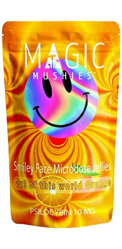 Orange smiley face microdose extract jellies 10mg