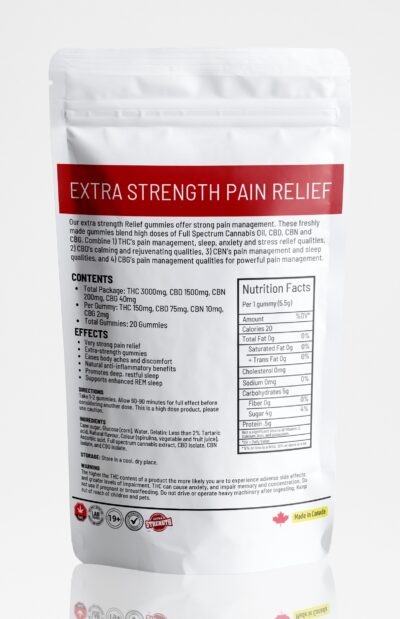 Relief Gummies THC CBD CBN CBG – Pineapple - Extra Strength – (20 Pack) - Image 2